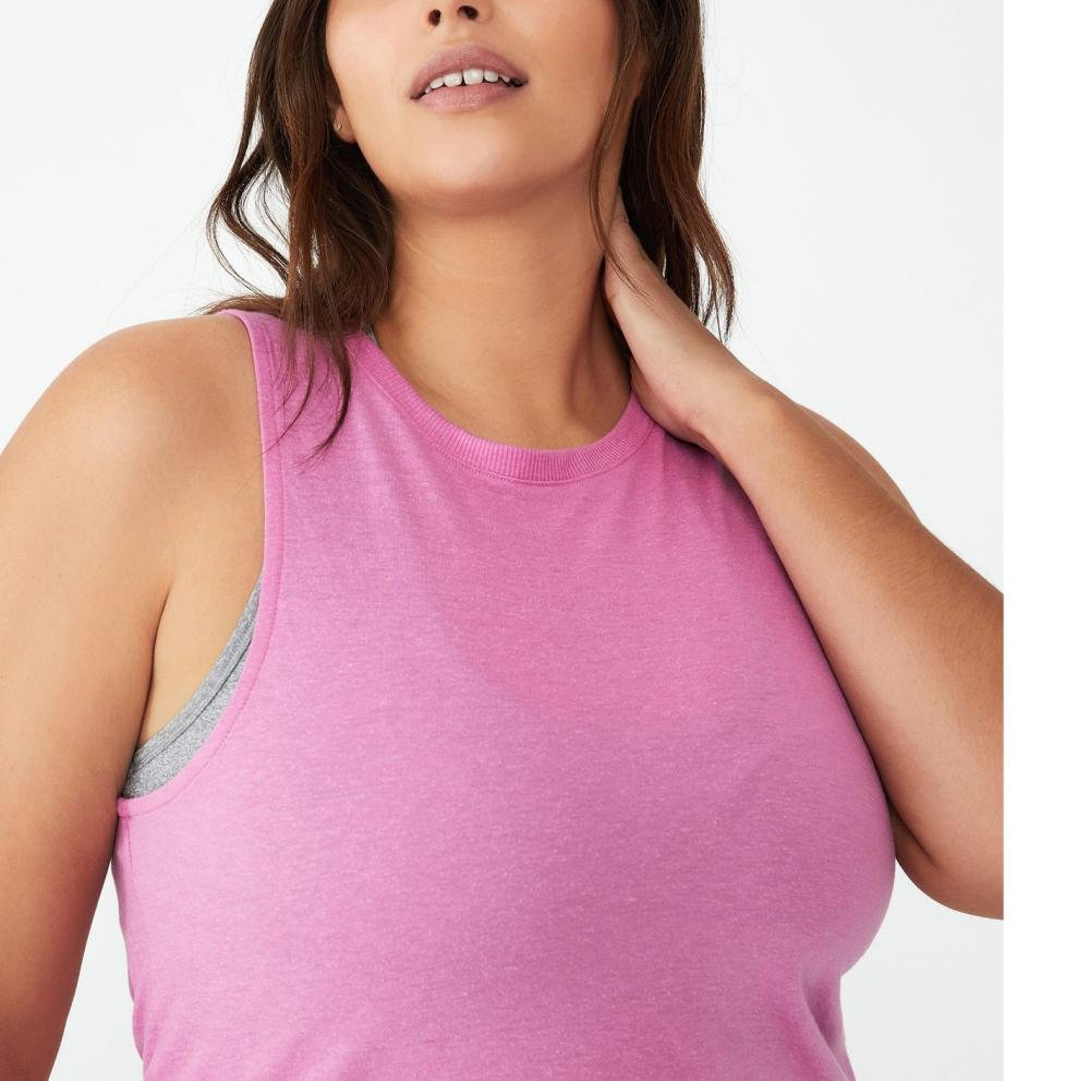 COTTON ON Women Pullover Activewear Tops Sleeveless Solid Round Neck A7585 - Picture 14 of 14
