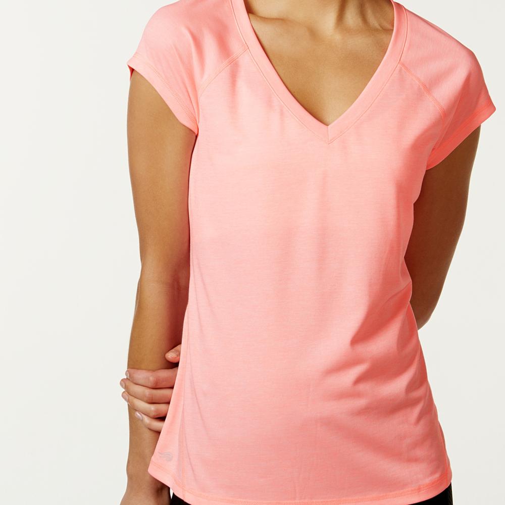 Suéter de mujer Ideology ropa deportiva top manga corta liso cuello en V A7599 - Imagen 14 de 18