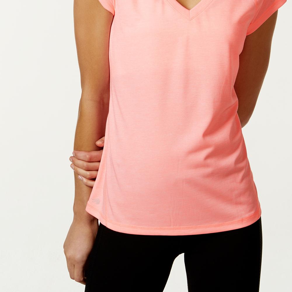 Suéter de mujer Ideology ropa deportiva top manga corta liso cuello en V A7599 - Imagen 15 de 18
