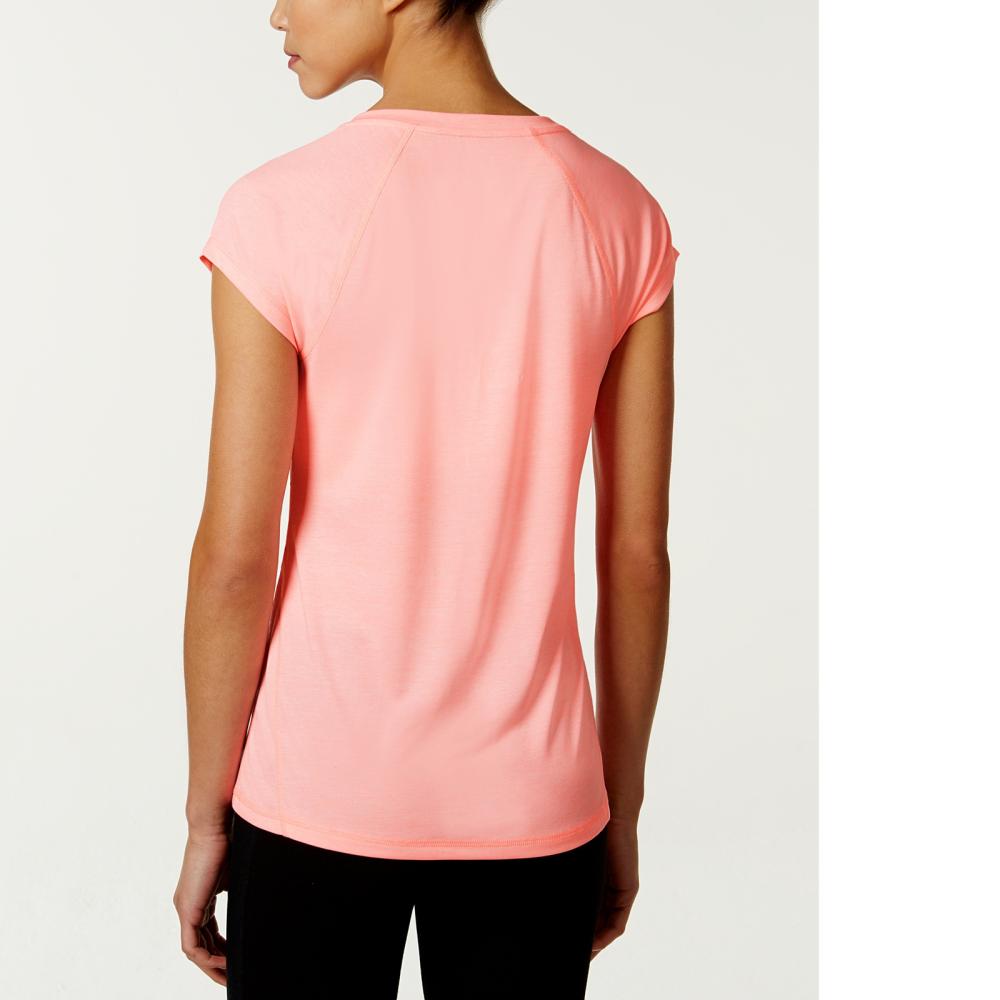 Suéter de mujer Ideology ropa deportiva top manga corta liso cuello en V A7599 - Imagen 16 de 18