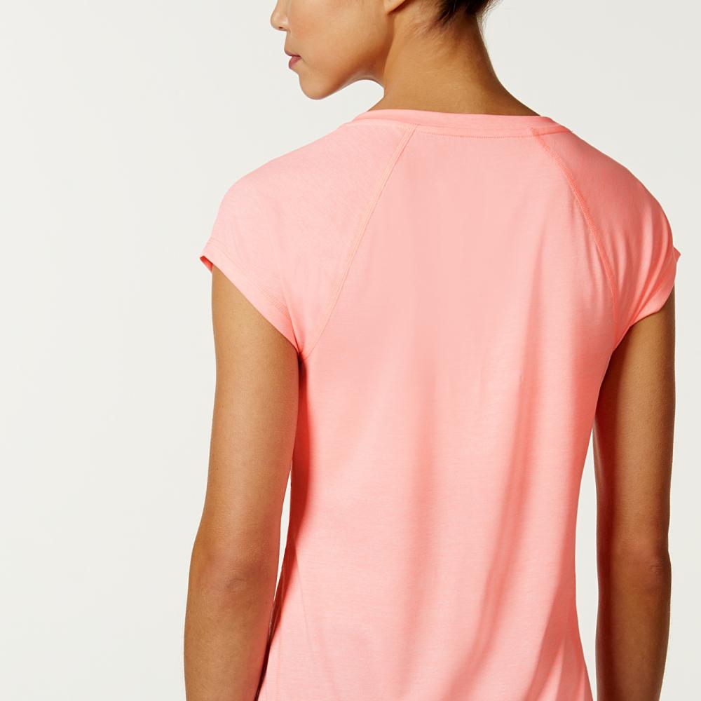 Suéter de mujer Ideology ropa deportiva top manga corta liso cuello en V A7599 - Imagen 17 de 18