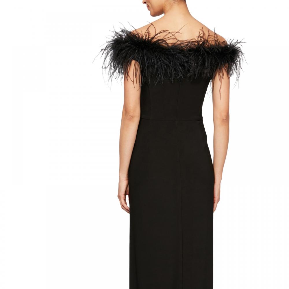 Alex Evenings Women Maxi Long Dress Short Sleeve Feather Solid A3548 - Picture 14 of 16