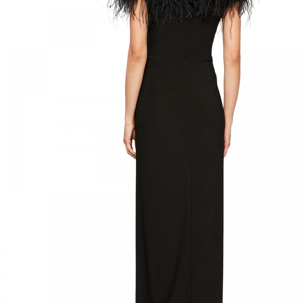Alex Evenings Women Maxi Long Dress Short Sleeve Feather Solid A3548 - Picture 15 of 16