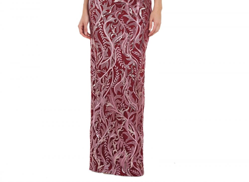 JS Collections Women's Long Maxi Dress Lined Floral Short Sleeve Canvas A2703 - Picture 14 of 20