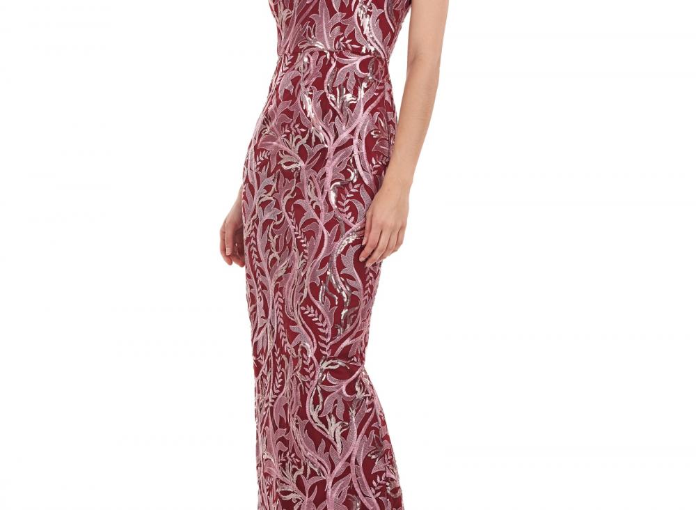 JS Collections Women's Long Maxi Dress Lined Floral Short Sleeve Canvas A2703 - Picture 17 of 20