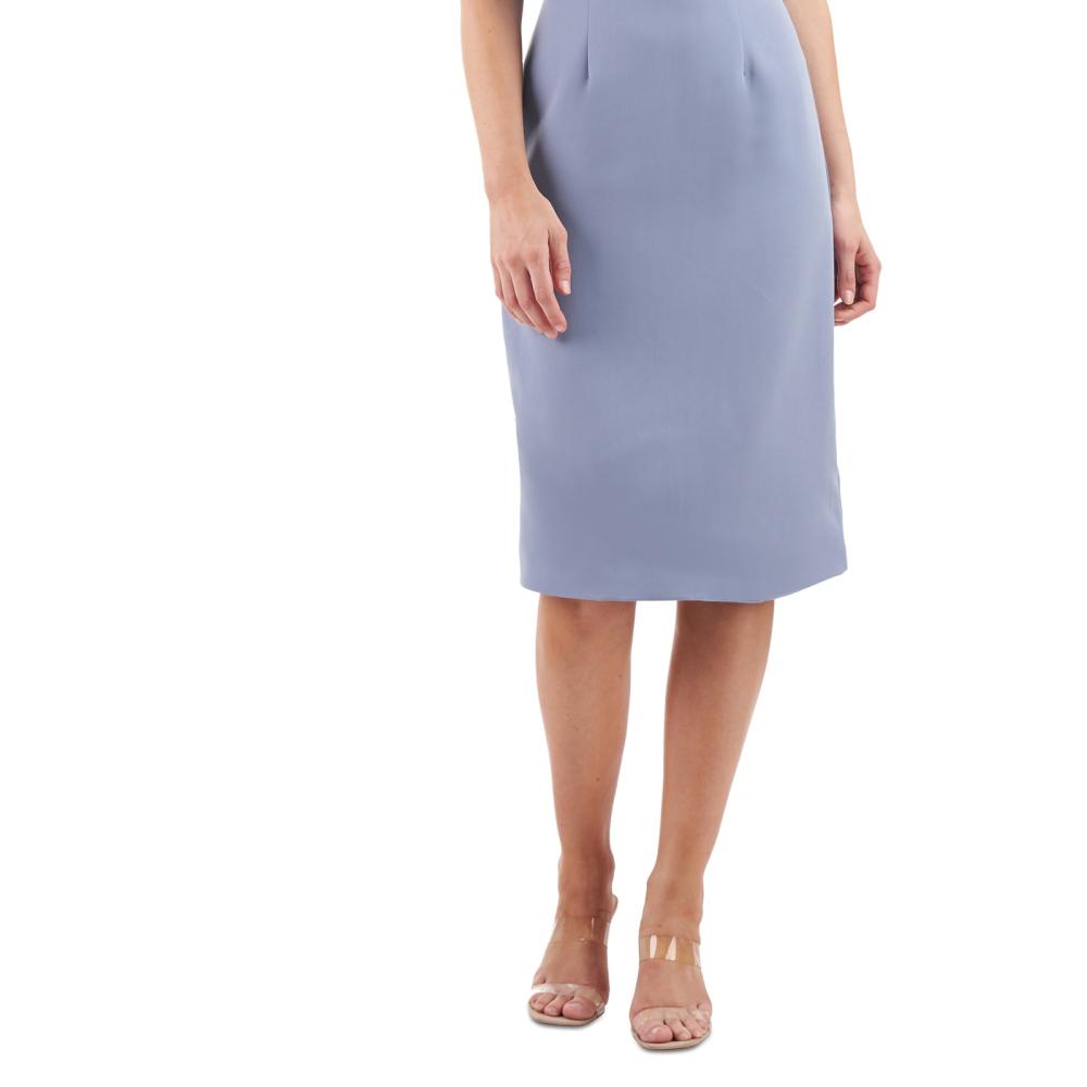 JS Collections Women Sheath Knee Length Dress Short Sleeve Solid A2705 - Picture 14 of 20