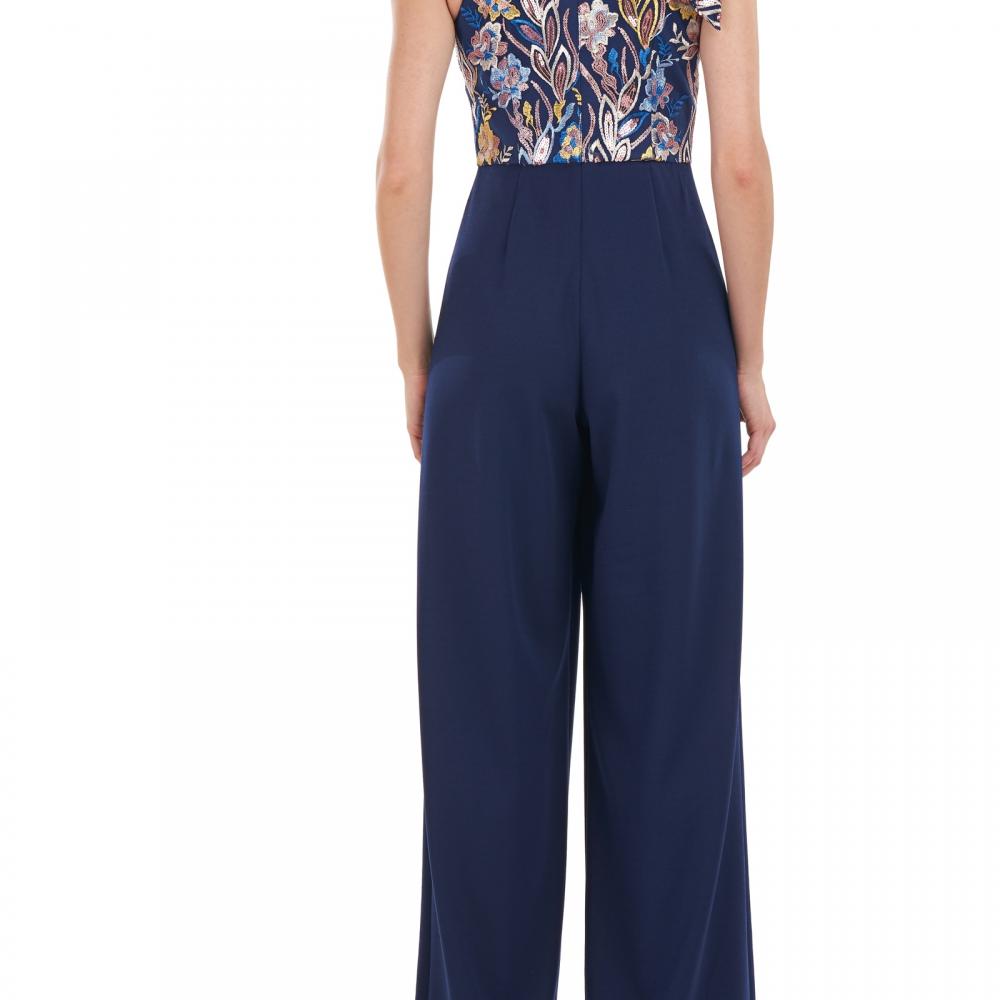 JS Collections Women Jumpsuit Jumpsuit Sleeveless Flecked A6454 - Picture 17 of 20