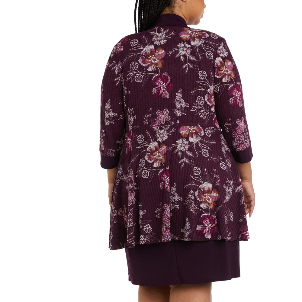 R & M Richards Women Sheath Knee Length 2 Pcs 3/4 Sleeve Solid Round Neck A6582 - Picture 15 of 18