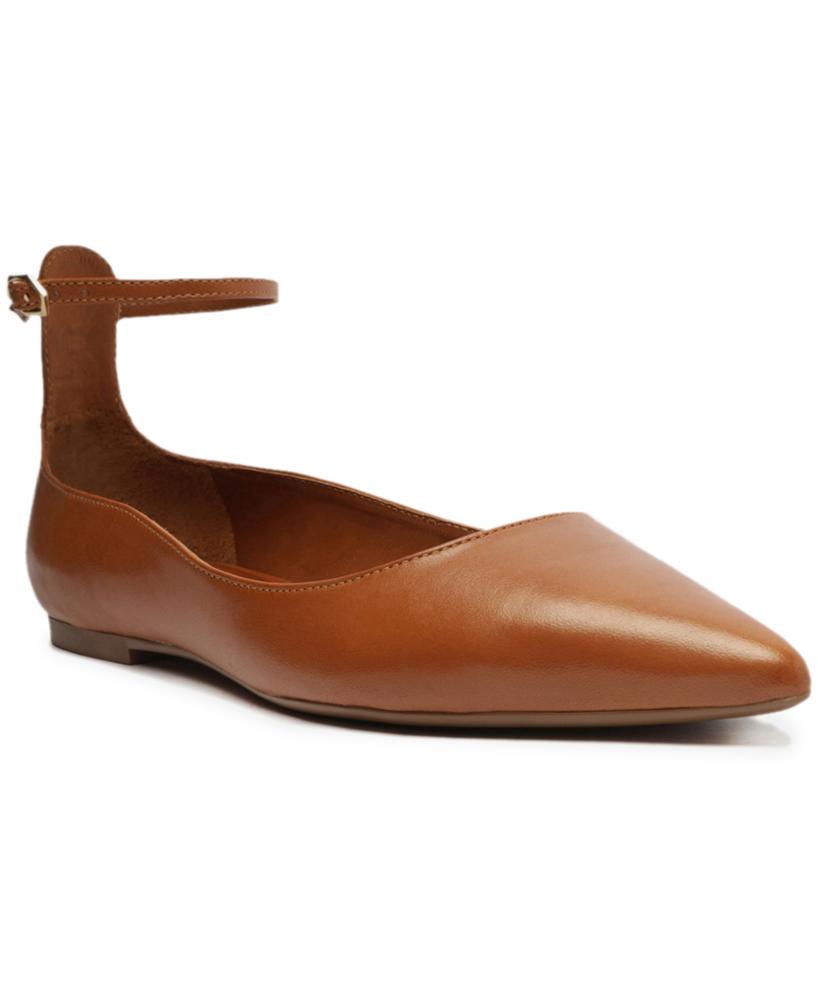 Arezzo Women's Madison Flats Leather Pointed Toe Heel Buckle S523 - Picture 2 of 2