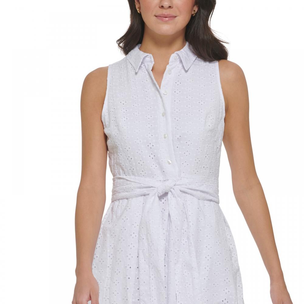 New $139 Tommy Hilfiger Women's Short Sleeveless Fit & Flare Dress A3741 - Picture 20 of 20