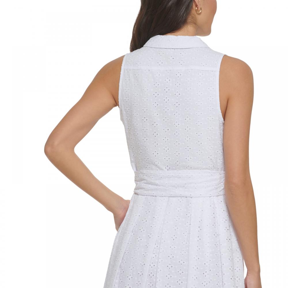 New $139 Tommy Hilfiger Women's Short Sleeveless Fit & Flare Dress A3741 - Picture 16 of 20