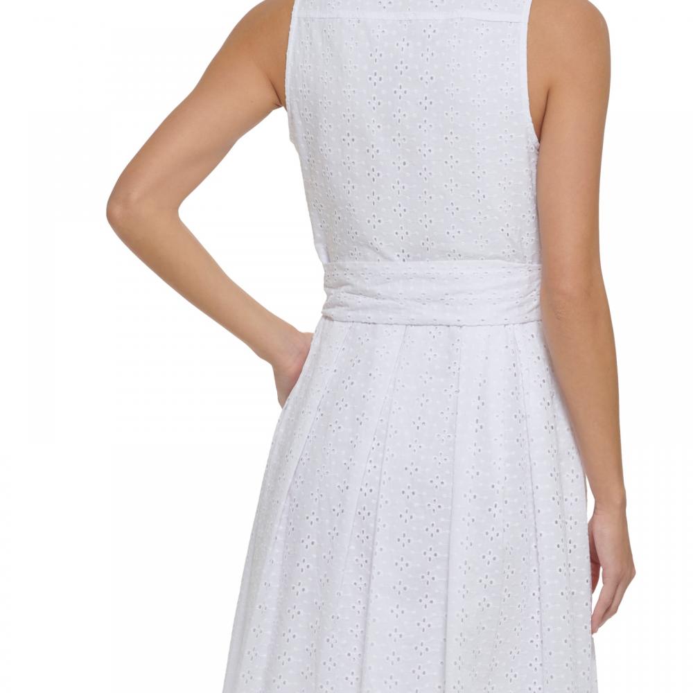 New $139 Tommy Hilfiger Women's Short Sleeveless Fit & Flare Dress A3741 - Picture 17 of 20