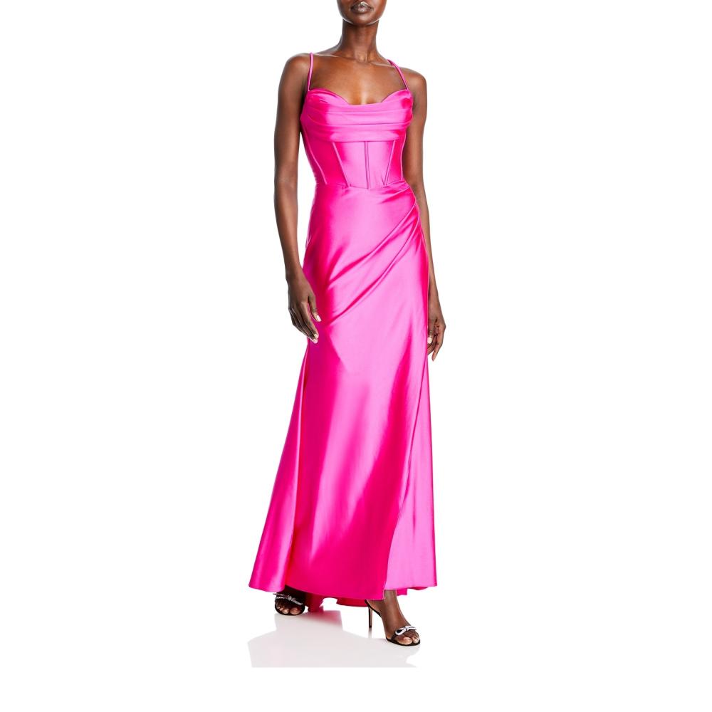 Aqua Women Maxi Long Dress Sleeveless Strap Solid Scoop Neck Sleeveless A6225 - Picture 9 of 16