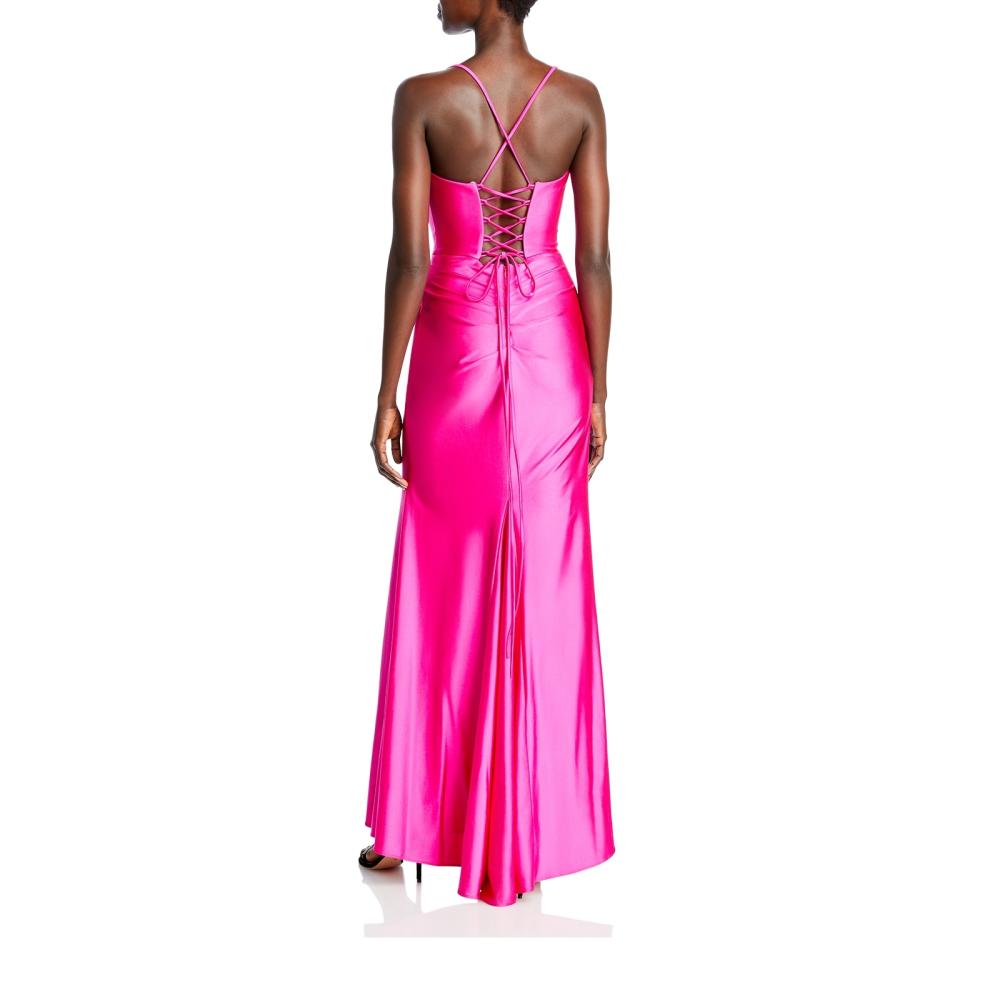 Aqua Women Maxi Long Dress Sleeveless Strap Solid Scoop Neck Sleeveless A6225 - Picture 13 of 16
