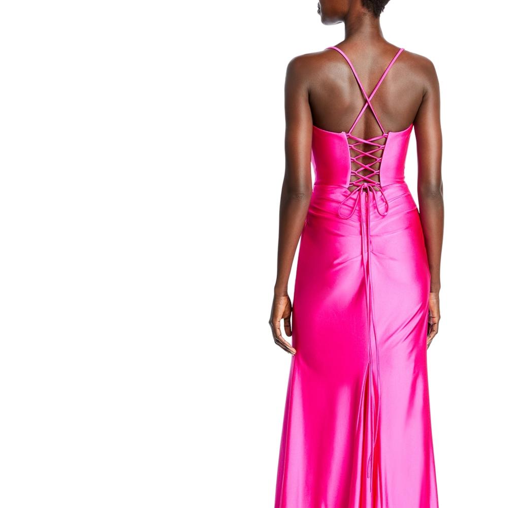 Aqua Women Maxi Long Dress Sleeveless Strap Solid Scoop Neck Sleeveless A6225 - Picture 14 of 16
