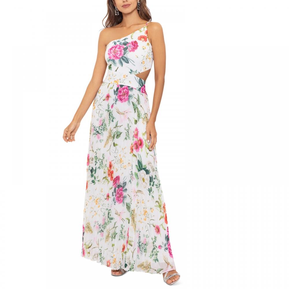 New $269 Betsy & Adam Women's Long Sleeveless One Shoulder Maxi Dress A6171 - Picture 10 of 18
