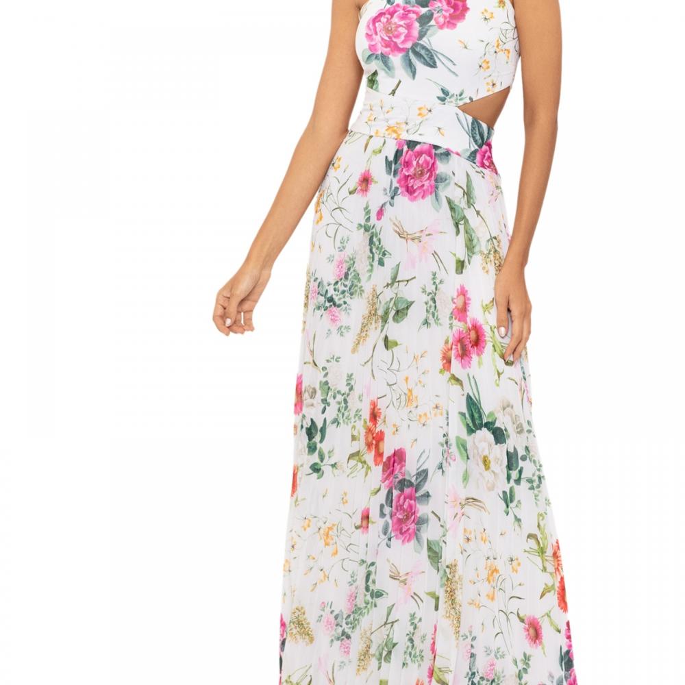 New $269 Betsy & Adam Women's Long Sleeveless One Shoulder Maxi Dress A6171 - Picture 12 of 18
