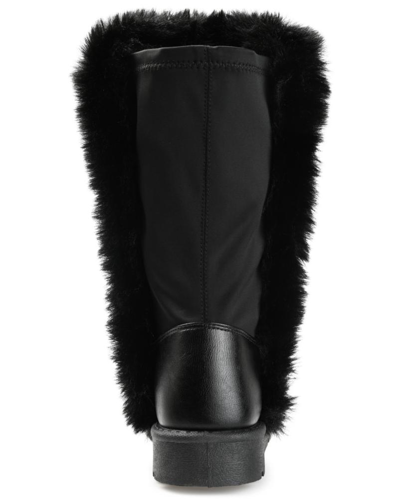 Journee Collection Women's Cleeo Mid-Calf Boots Faux Leather Flat Heel S179 - Picture 8 of 10