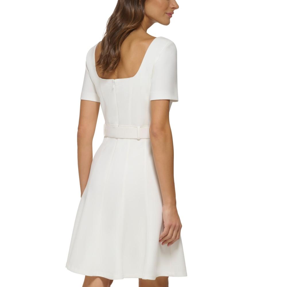 New $134 DKNY Women's Knee Length Short Sleeve Fit & Flare Dress A3697 - Picture 15 of 20