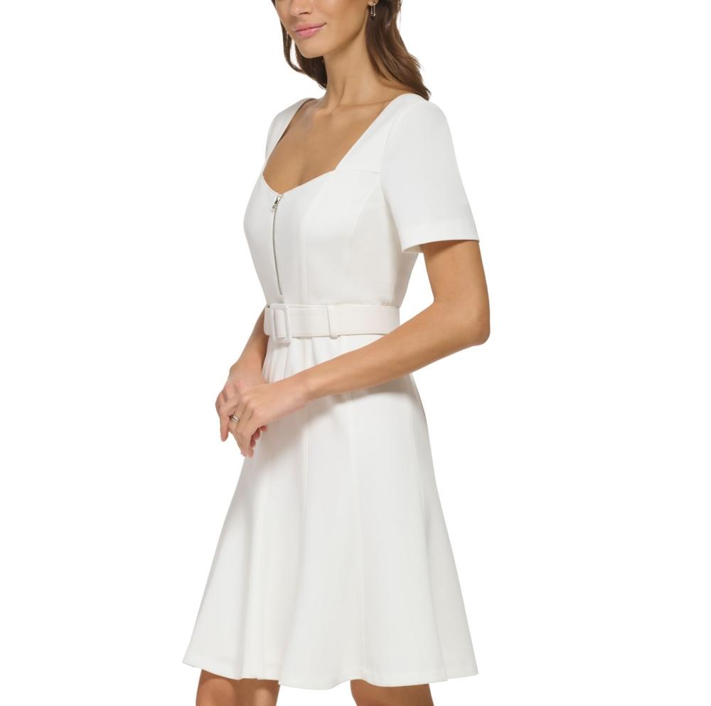 New $134 DKNY Women's Knee Length Short Sleeve Fit & Flare Dress A3697 - Picture 19 of 20