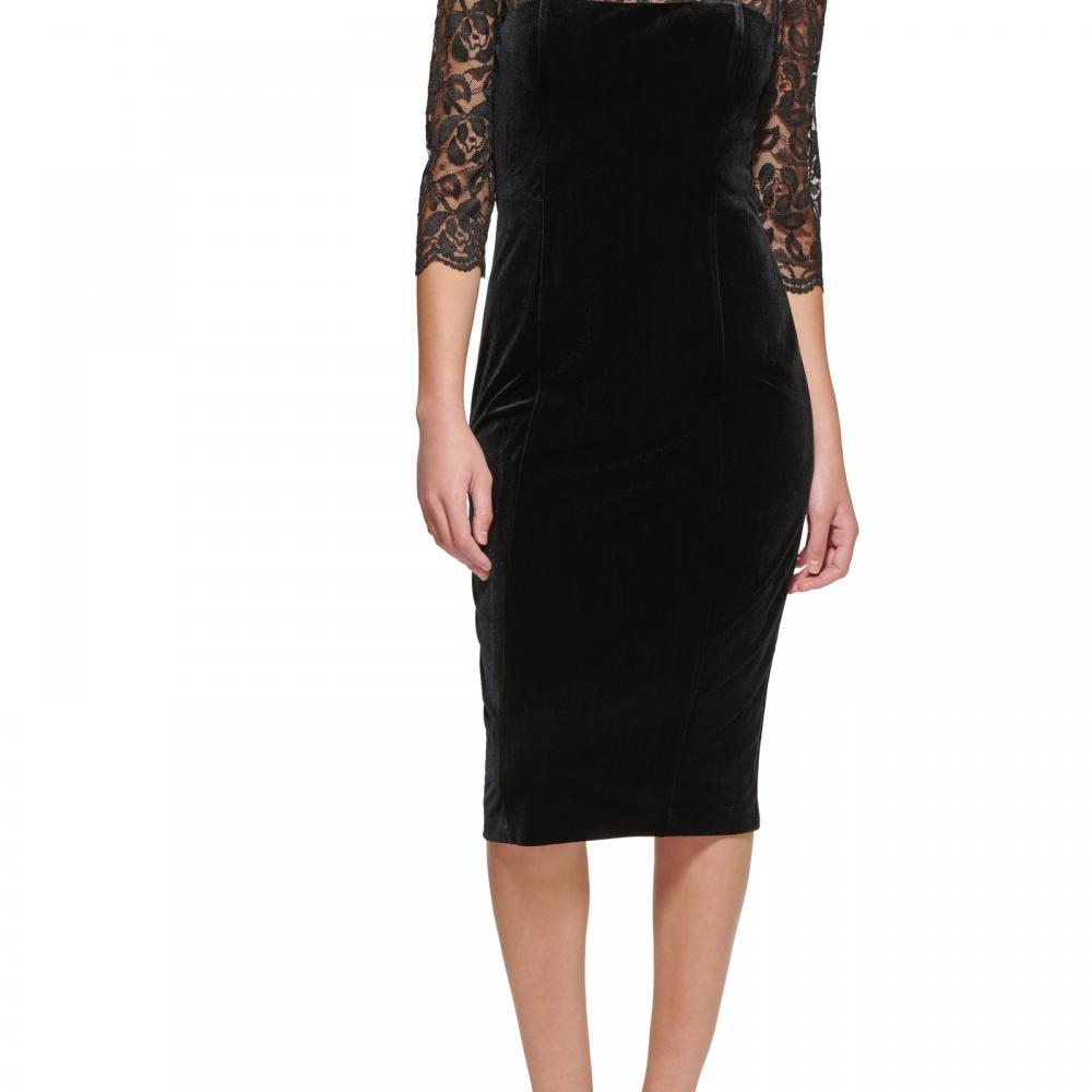 New $148 Eliza J Women's Knee Length Half Sleeve Boat Neck Bodycon Dress A2607 - Picture 13 of 20