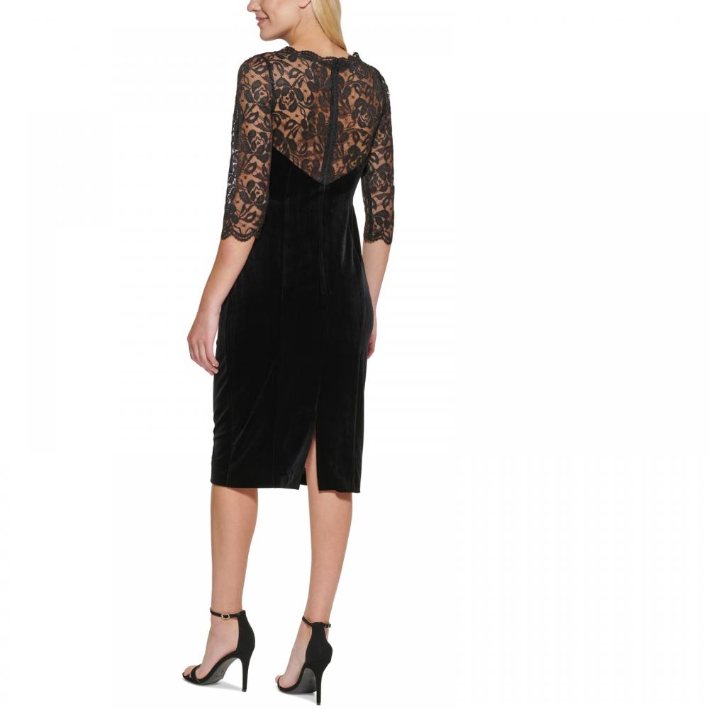 New $148 Eliza J Women's Knee Length Half Sleeve Boat Neck Bodycon Dress A2607 - Picture 15 of 20