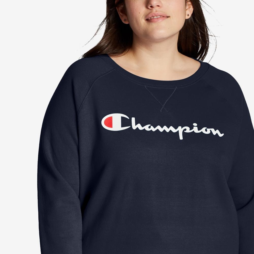 Women's champion powerblend fleece boyfriend crew sweatshirt hotsell