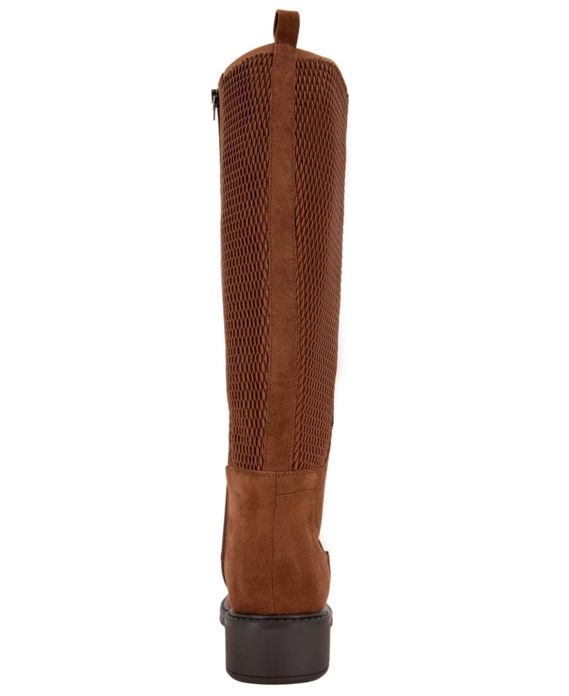 Botas hasta la rodilla Kenneth Cole caramelo para mujer punta redonda tacón plano elástico S218 - Imagen 8 de 12