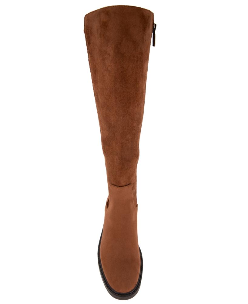 Botas hasta la rodilla Kenneth Cole caramelo para mujer punta redonda tacón plano elástico S218 - Imagen 12 de 12
