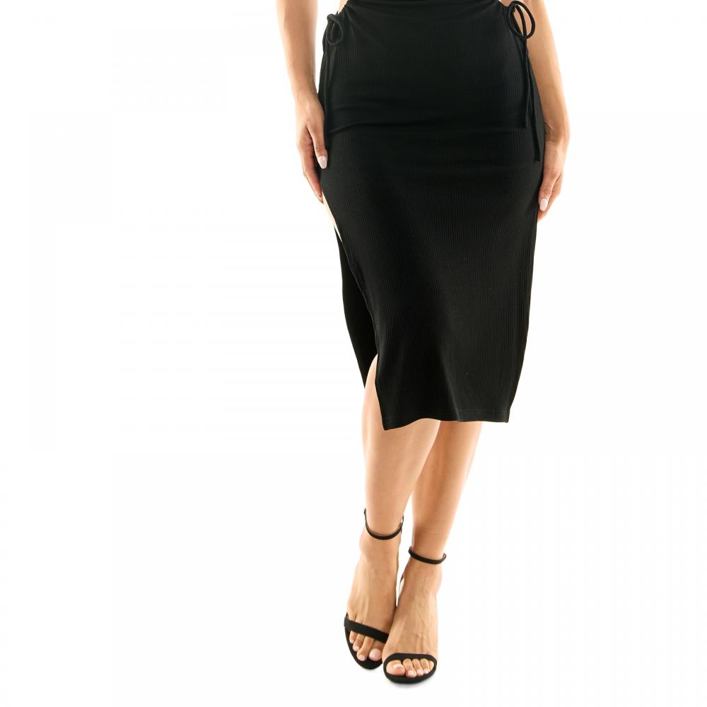 bebe Women Bodycon Midi Dress Sleeveless Solid Round Neck Sleeveless A6152 - Picture 14 of 20