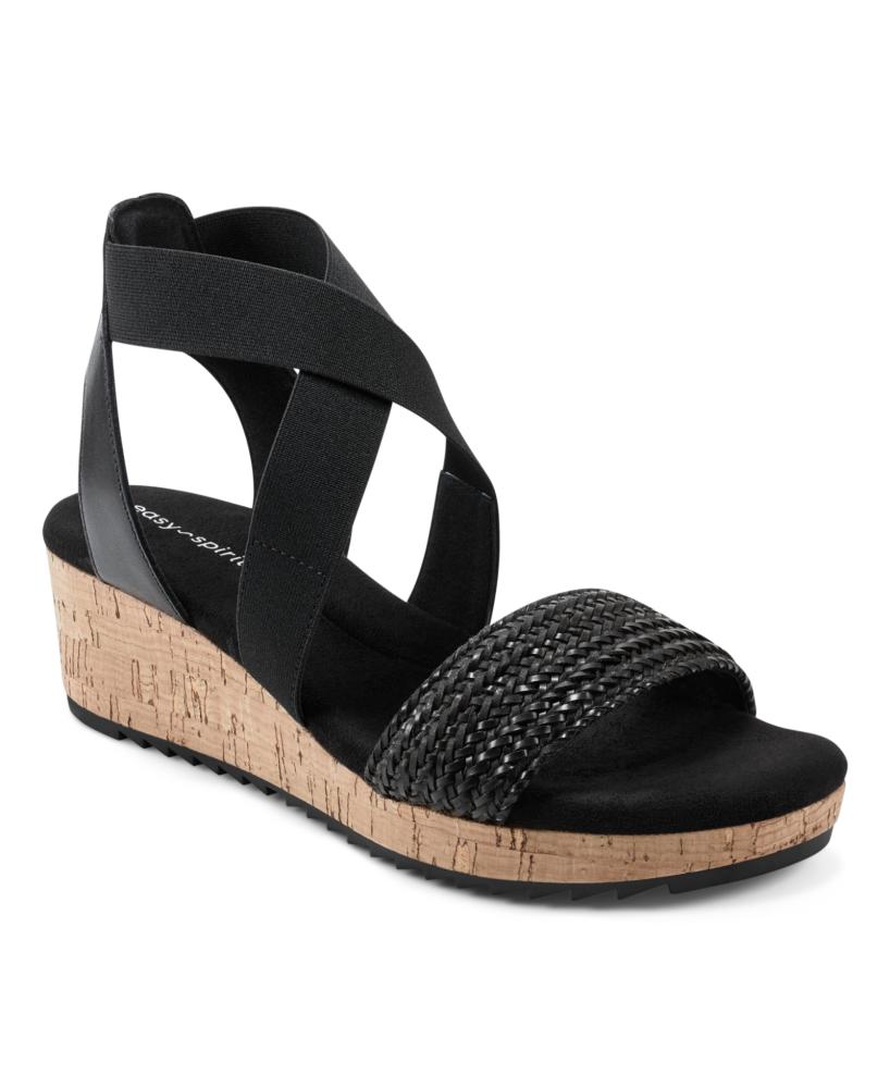 Easy Spirit Women's Lorena Sandals Textile Wedge Heel Cushioned S469 - Picture 5 of 8