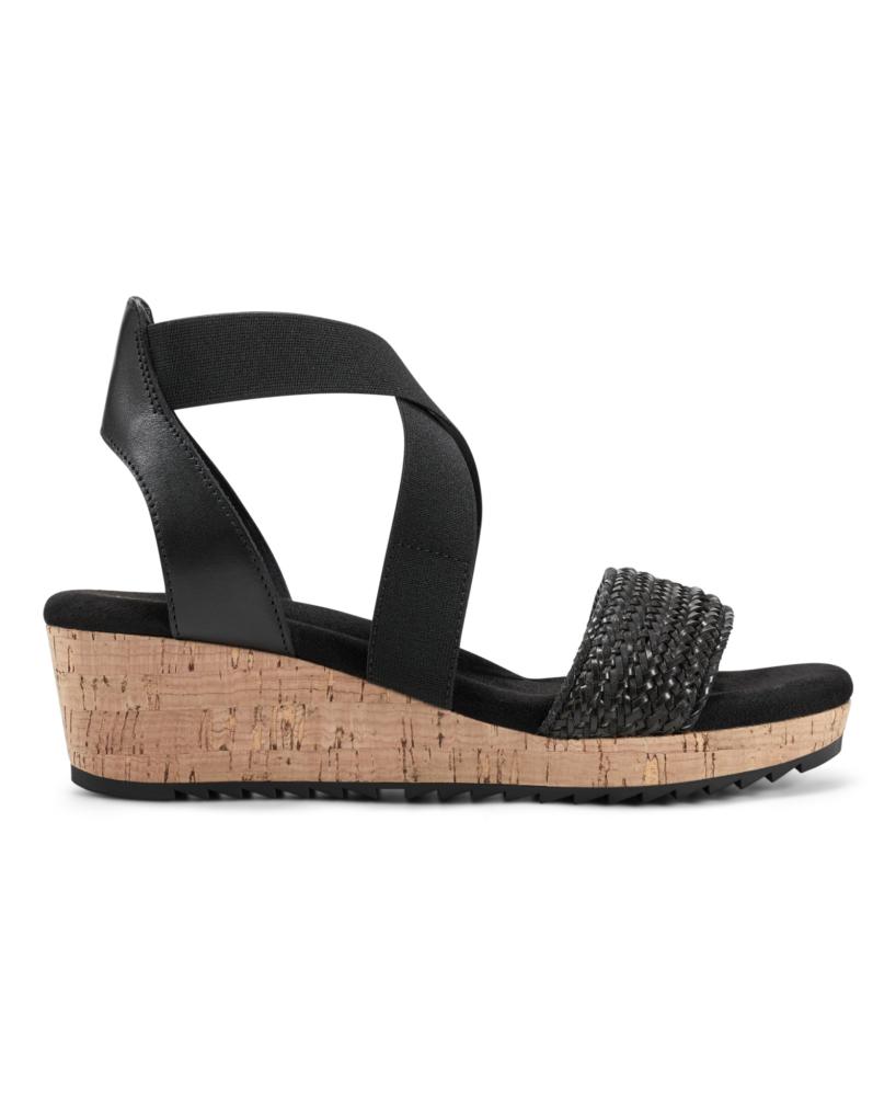 Easy Spirit Women's Lorena Sandals Textile Wedge Heel Cushioned S469 - Picture 6 of 8