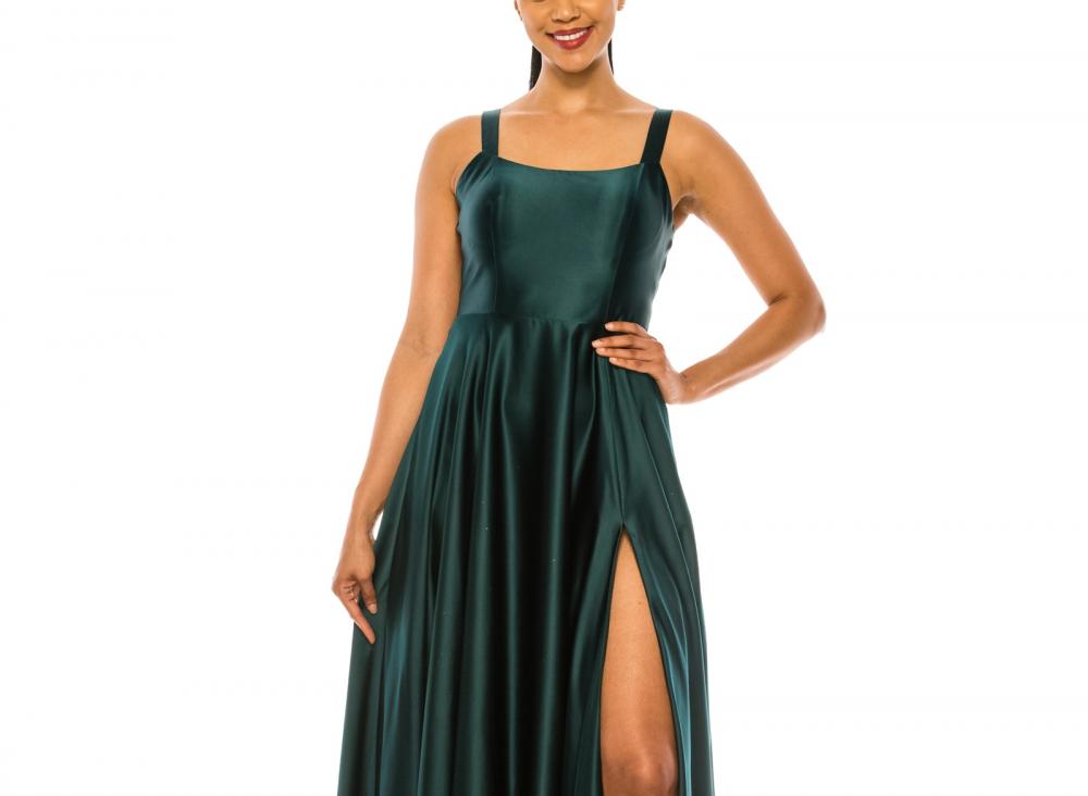 Bee Darlin Women's Long Ball Gown Dress Side Slit Solid Sleeveless A2504 - Picture 12 of 20