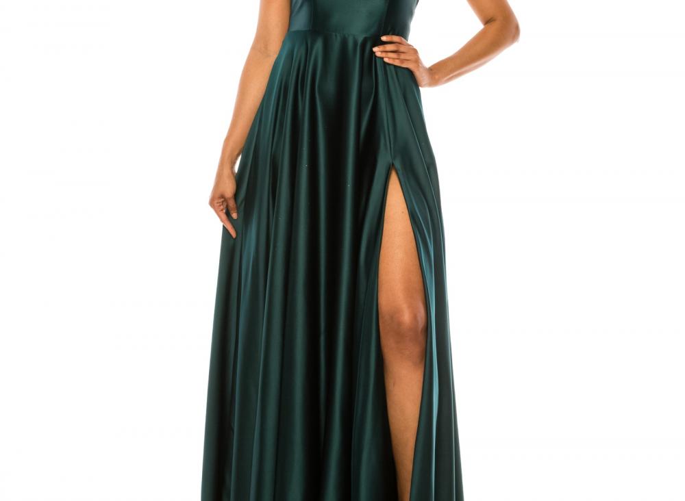 Bee Darlin Women's Long Ball Gown Dress Side Slit Solid Sleeveless A2504 - Picture 13 of 20