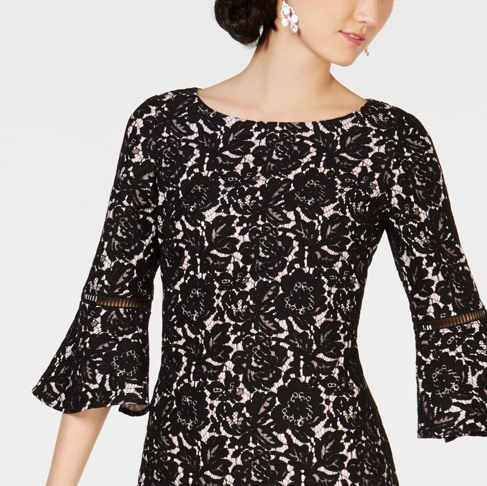 $99 Jessica Howard  Womens Lace Bell Sleeve Sheath Dress A1150