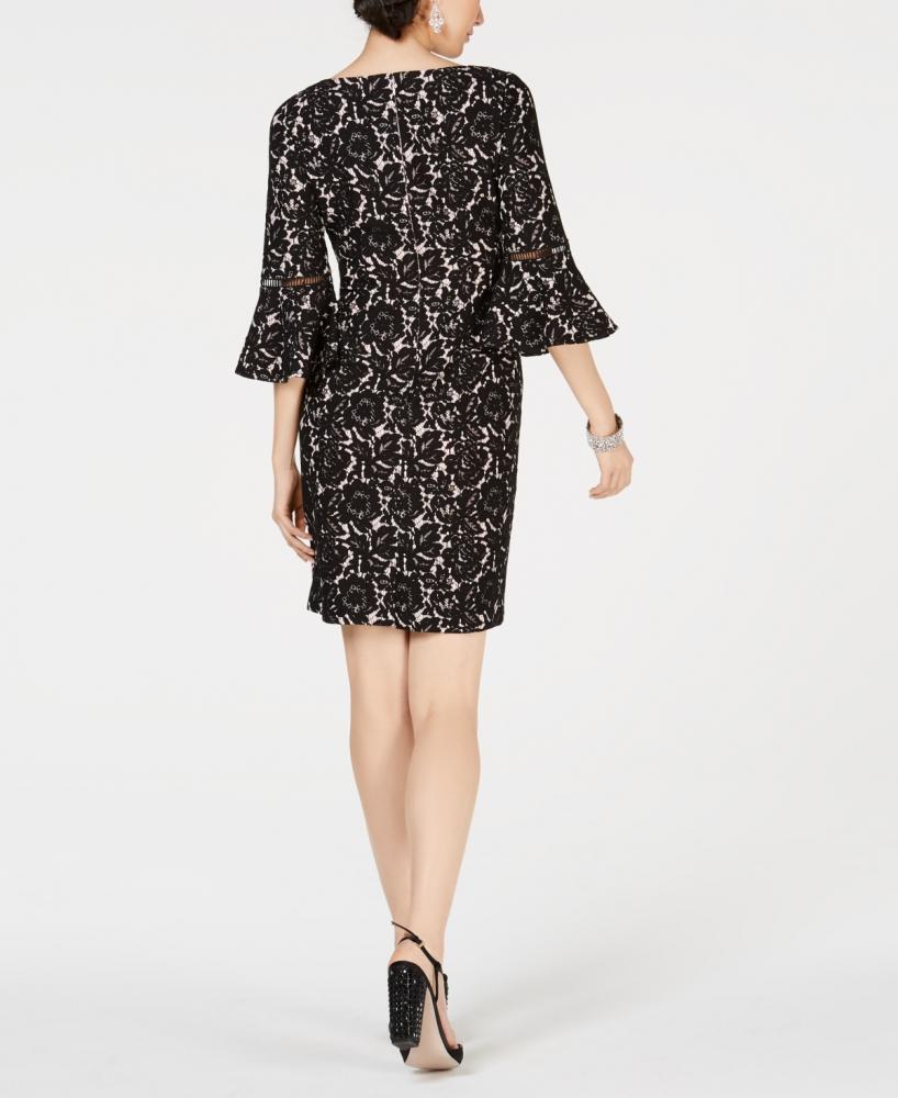 $99 Jessica Howard  Womens Lace Bell Sleeve Sheath Dress A1150