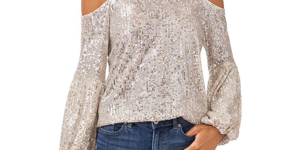 Nueva blusa básica para mujer CeCe manga larga cuello redondo $89 A6966 - Imagen 13 de 16