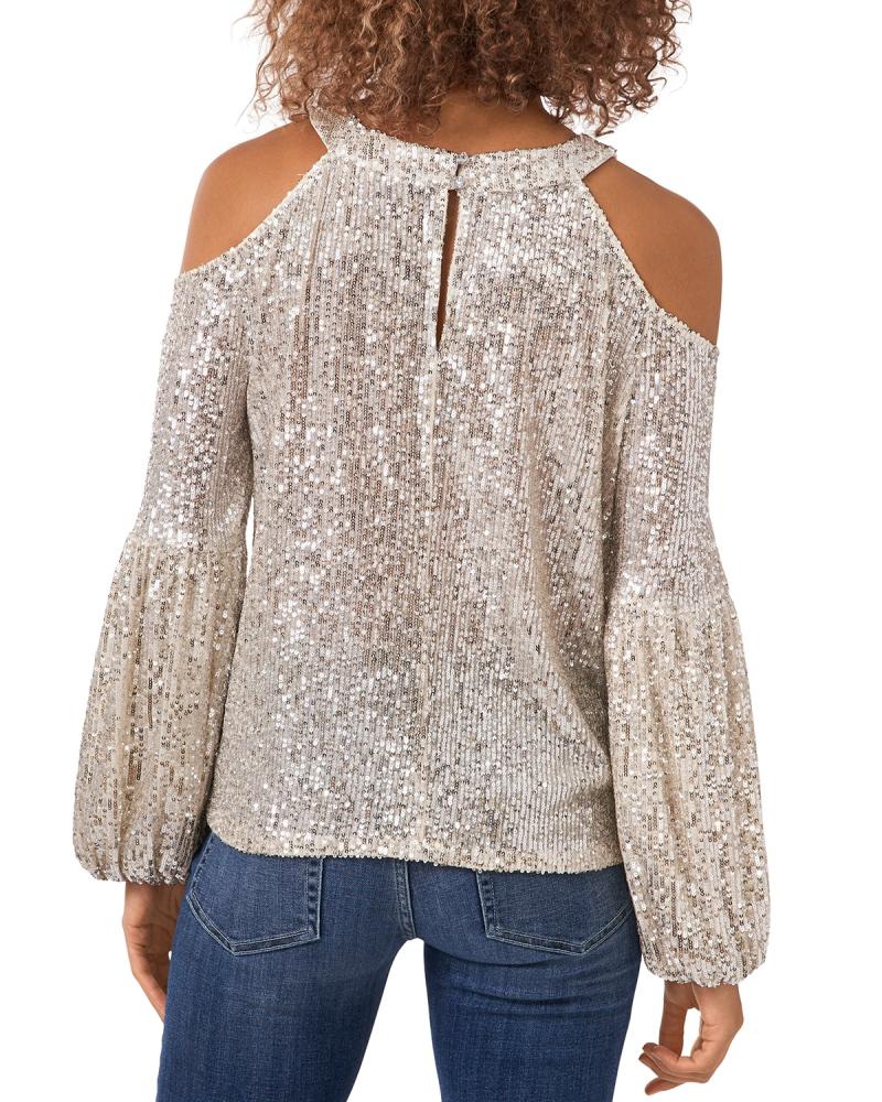Nueva blusa básica para mujer CeCe manga larga cuello redondo $89 A6966 - Imagen 10 de 16
