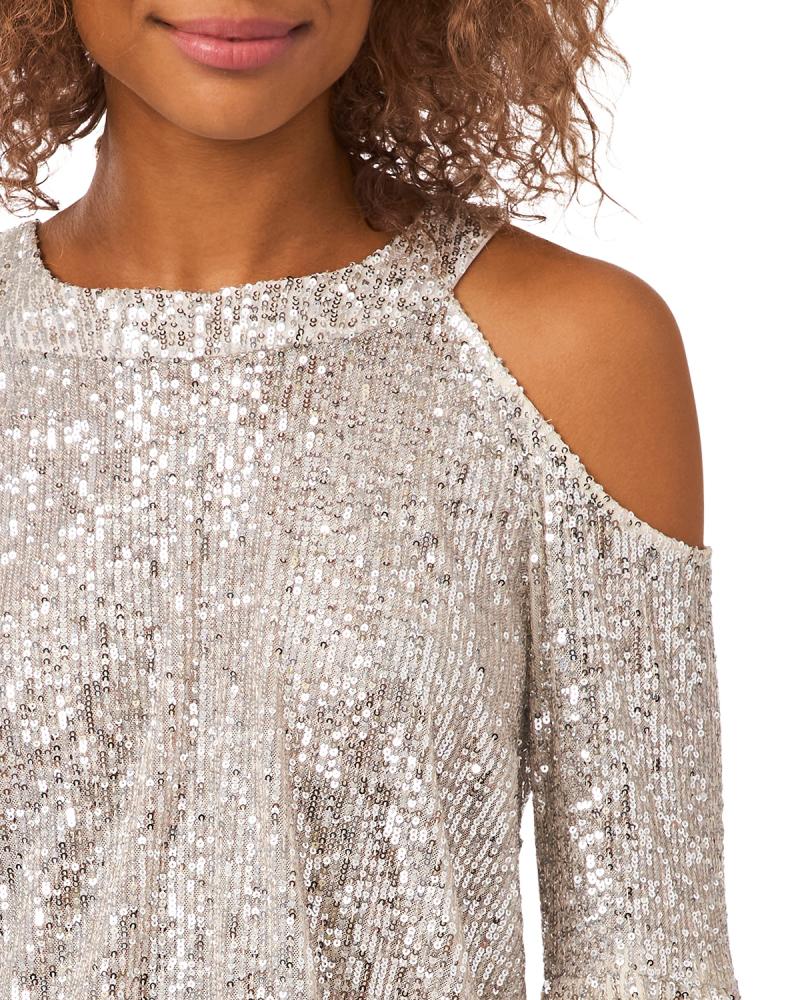 Nueva blusa básica para mujer CeCe manga larga cuello redondo $89 A6966 - Imagen 11 de 16