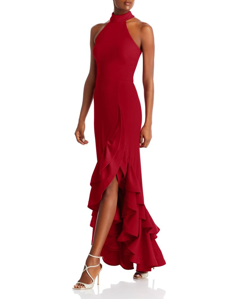 New $268 Aqua Women's Long Sleeveless Mock Neck Mermaid