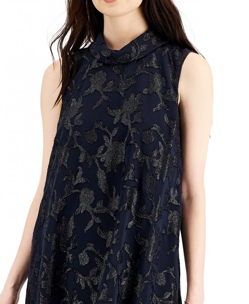 New $89 Connected Apparel Women's Short Sleeveless Turtleneck Shift Dress A4507 - Picture 15 of 20