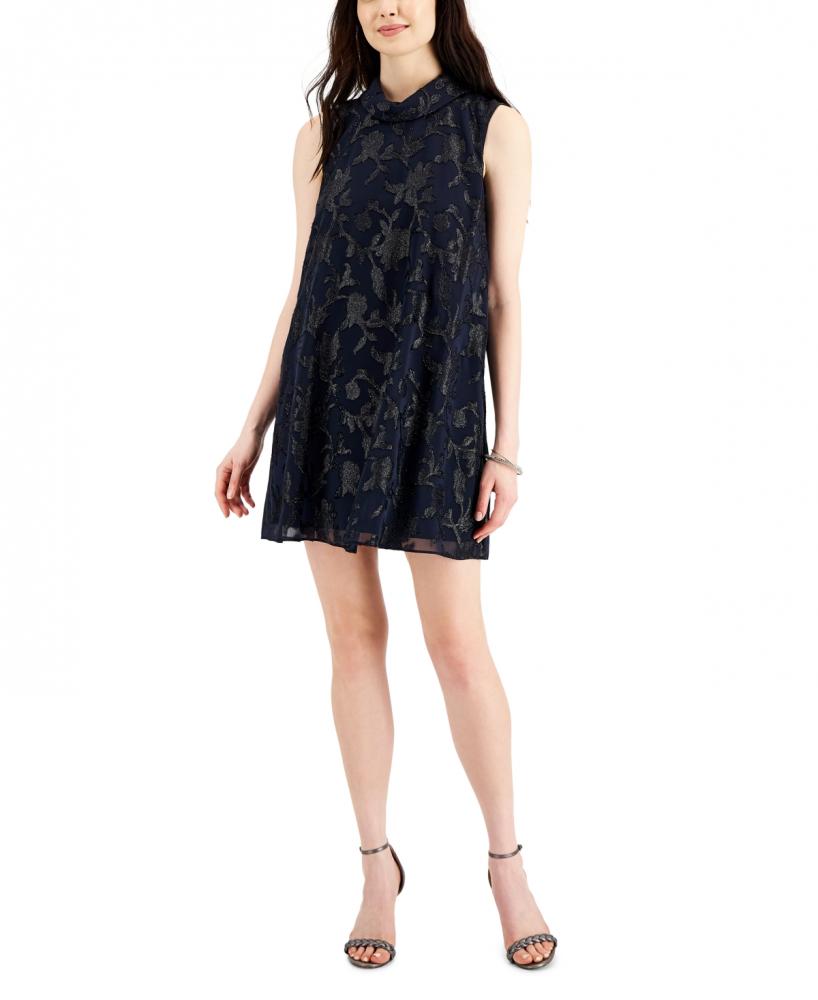 New $89 Connected Apparel Women's Short Sleeveless Turtleneck Shift Dress A4507 - Picture 11 of 20