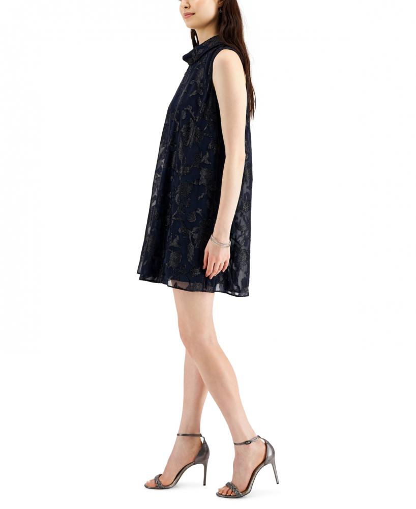 New $89 Connected Apparel Women's Short Sleeveless Turtleneck Shift Dress A4507 - Picture 13 of 20
