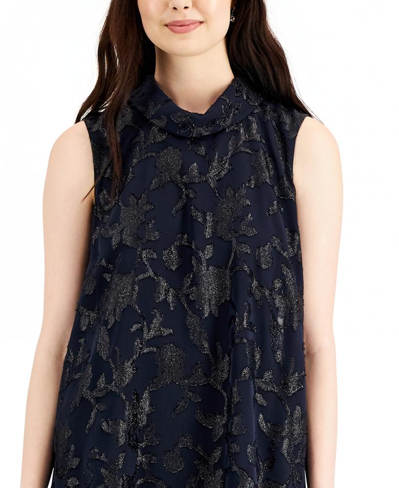 New $89 Connected Apparel Women's Short Sleeveless Turtleneck Shift Dress A4507 - Picture 14 of 20