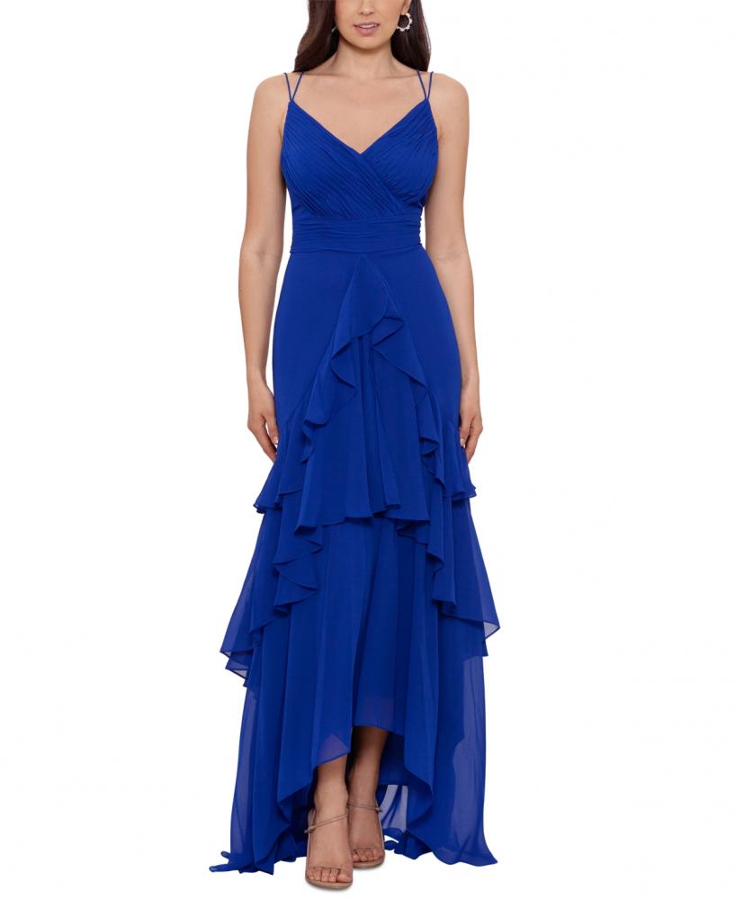 New $249 Xscape Women's Long Sleeveless V-Neck Maxi Dress A6217 - Picture 7 of 12