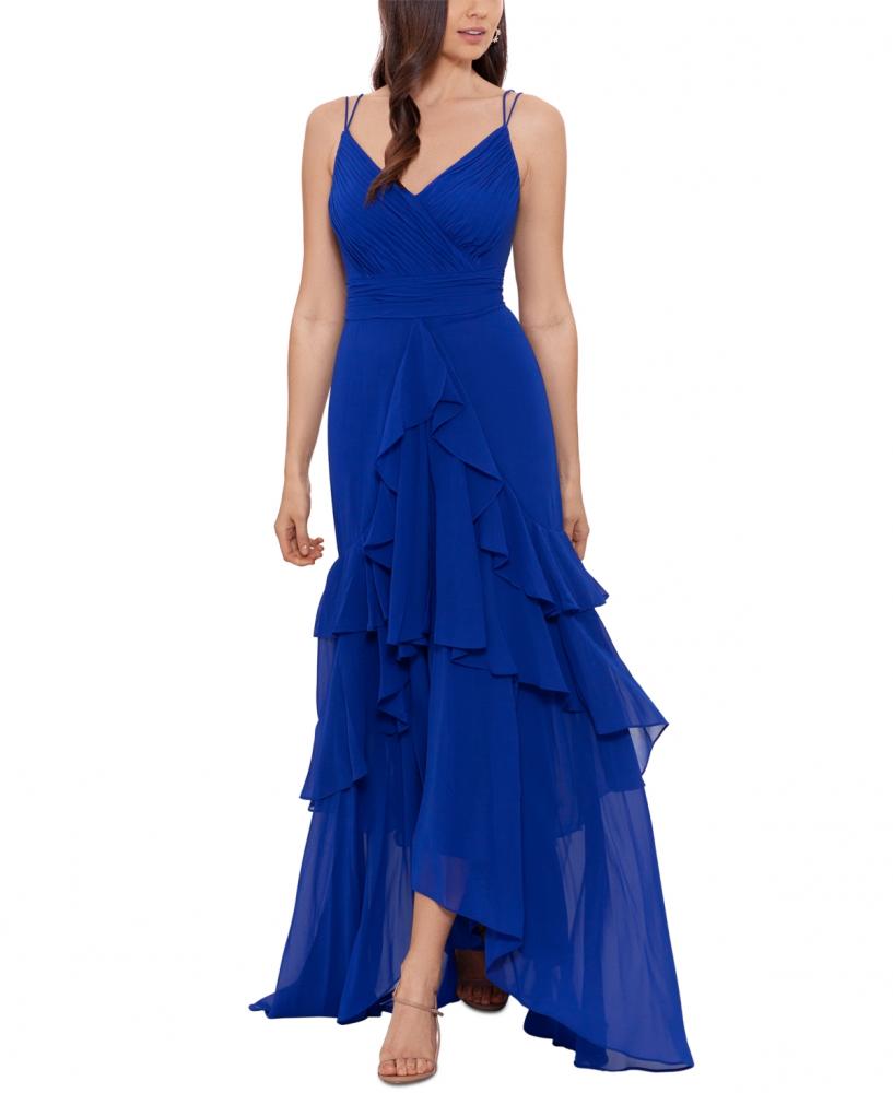 New $249 Xscape Women's Long Sleeveless V-Neck Maxi Dress A6217 - Picture 9 of 12