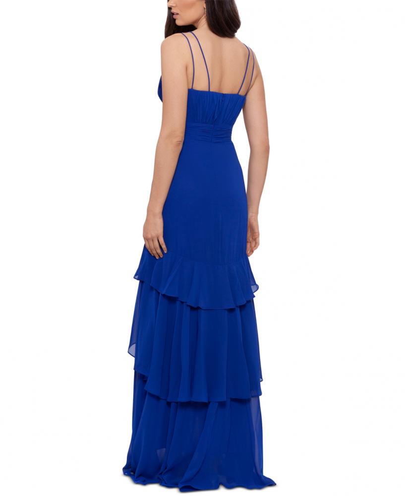 New $249 Xscape Women's Long Sleeveless V-Neck Maxi Dress A6217 - Picture 8 of 12