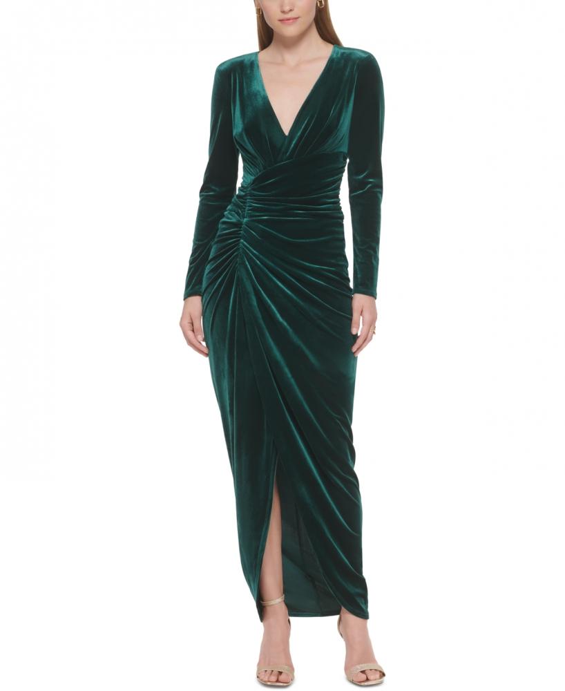 vince camuto velvet long sleeve dress Vince Camuto Women's Elbow Sleeve Velvet Shirred Sheath Dress