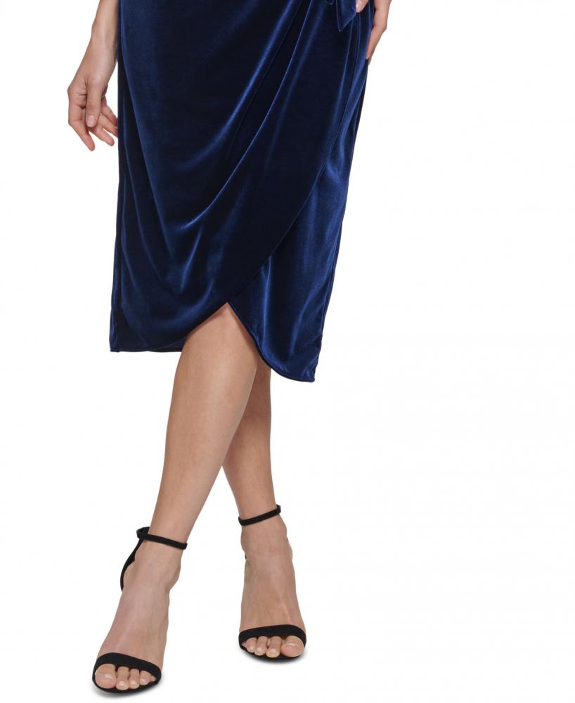 New $128 Kensie Women's Midi Long Sleeve V-Neck Sheath Dress A4282 - Picture 16 of 18