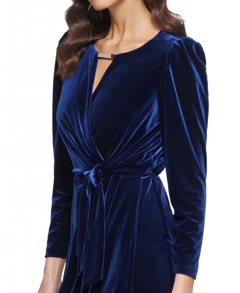 New $128 Kensie Women's Midi Long Sleeve V-Neck Sheath Dress A4282 - Picture 17 of 18